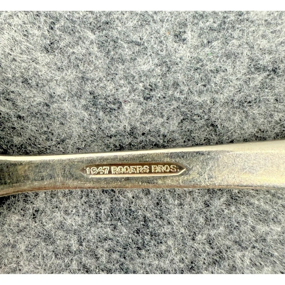 Antique William Rogers And Son 5 Pc Spoon‎ Set 1847 Engraved R Dining